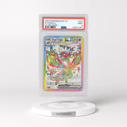 2024 Pokémon Ssp EN-Surging Sparks #222 Flygon EX - Holo Ultra Rare (PSA 9 MINT)