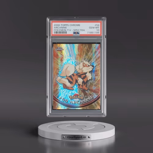 2000 Topps Chrome Pokémon T.V. #59 Arcanine - Spectra (PSA 10 GEM MINT)