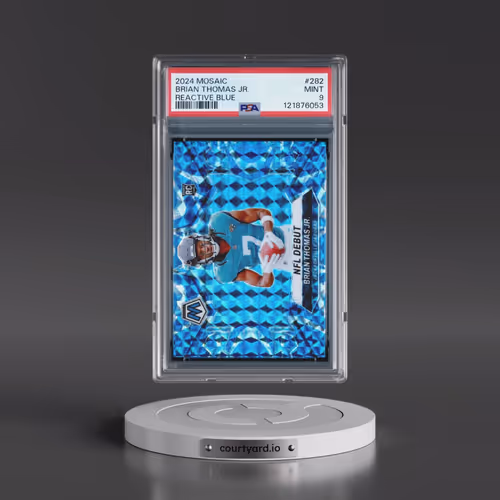 2024 Panini Mosaic #282 Brian Thomas Jr. - Reactive Blue (PSA 9 MINT)