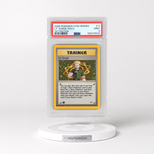 2000 Pokémon Gym Heroes #17 LT. Surge - 1st Edition Holo (PSA 9 MINT)