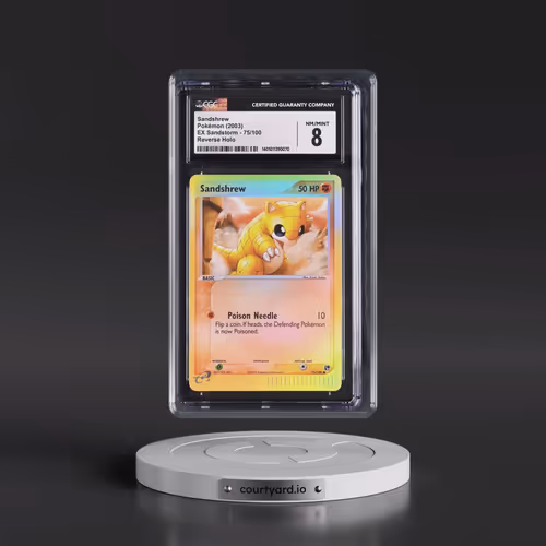2003 EX Sandstorm (2003 Copyright, w/ "e" Symbol) #75/100 Sandshrew - Reverse Holo (CGC 8 NM-MT)