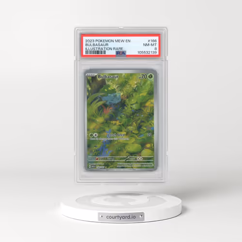 2023 Pokémon Mew EN-151 #166 Bulbasaur - Illustration Rare (PSA 8 NM-MT)
