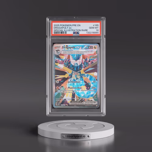 2025 Pokémon Pre EN-Prismatic Evolutions #165 Dragapult EX - Holo Special Illustration Rare (PSA 10