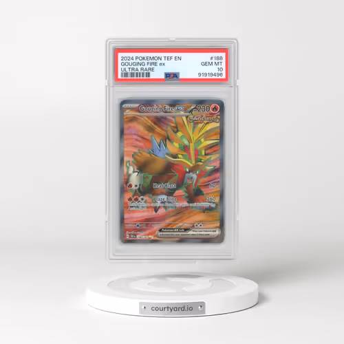 2024 Pokémon Tef EN-Temporal Forces #188 Gouging Fire EX - Holo Ultra Rare (PSA 10 GEM MINT)
