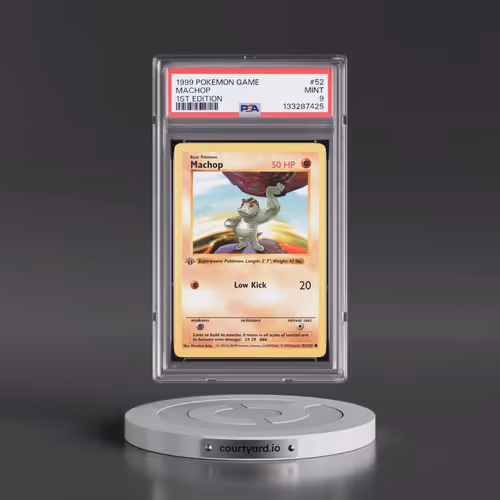 1999 Pokémon Game #52 Machop - 1st Edition (PSA 9 MINT)