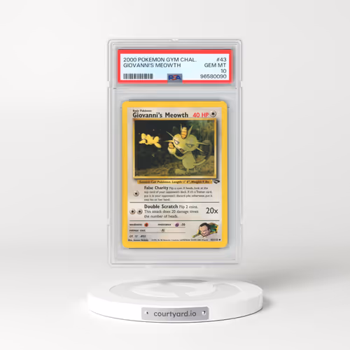 2000 Pokémon Gym Challenge #43 Giovanni's Meowth (PSA 10 GEM MINT)