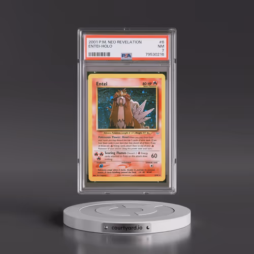 2001 Pokémon Neo Revelation #6 Entei - Holo (PSA 7 NM)