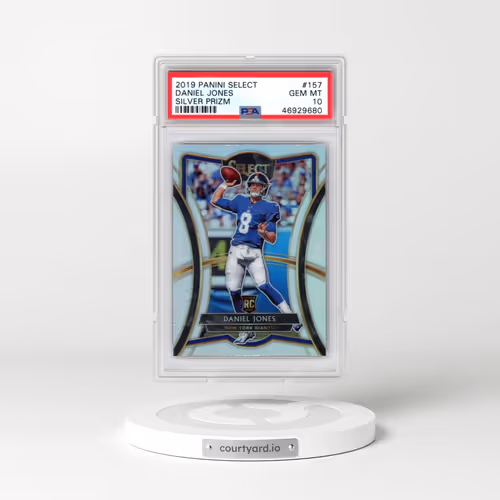 2019 Panini Select #157 Daniel Jones - Silver Prizm (PSA 10 GEM MINT)