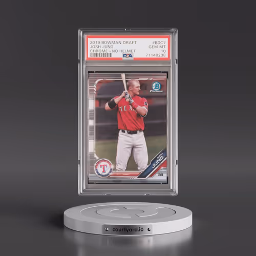 2019 Bowman Draft #BDC7 Josh Jung - Chrome-No Helmet (PSA 10 GEM MINT)