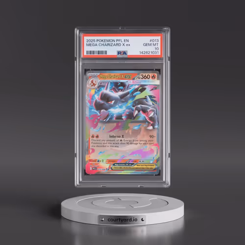 2025 Pokémon Pfl EN-Phantasmal Flames #013 Mega Charizard X EX - Holo (PSA 10 GEM MINT)