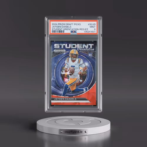 2024 Panini Prizm Draft Picks Student Orientation #SOJD Jayden Daniels - Red Ice (PSA 9 MINT)