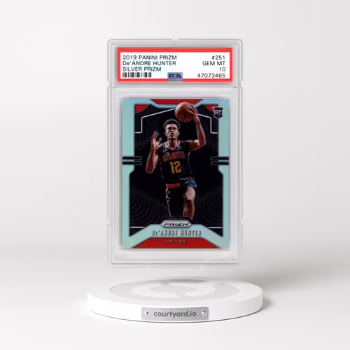 2019 Panini Prizm #251 DE'Andre Hunter - Silver Prizm (PSA 10 GEM MINT)