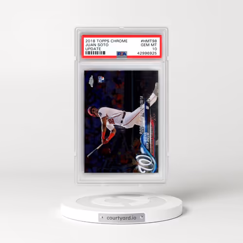 2018 Topps Chrome Update #HMT98 Juan Soto (PSA 10 GEM MINT)