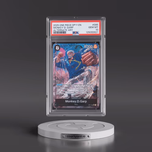 2025 One Piece OP11-A Fist of Divine Speed #095 Monkey D. Garp - Alternate Art (PSA 10 GEM MINT)