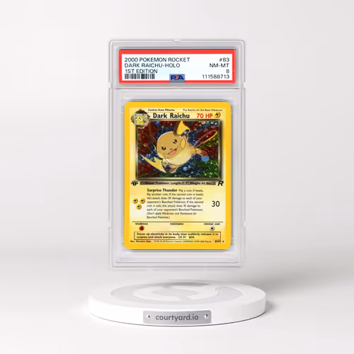 2000 Pokémon Rocket #83 Dark Raichu - 1st Edition Holo (PSA 8 NM-MT)