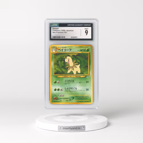 1999 Neo Premium File #153 Bayleef - No Rarity (CGC 9 MINT)
