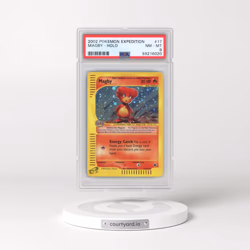 2002 Pokémon Expedition #17 Magby - Holo (PSA 8 NM-MT)