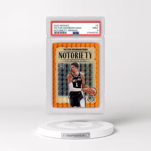 2023 Panini Mosaic Notoriety #5 Victor Wembanyama - Orange (PSA 9 MINT)