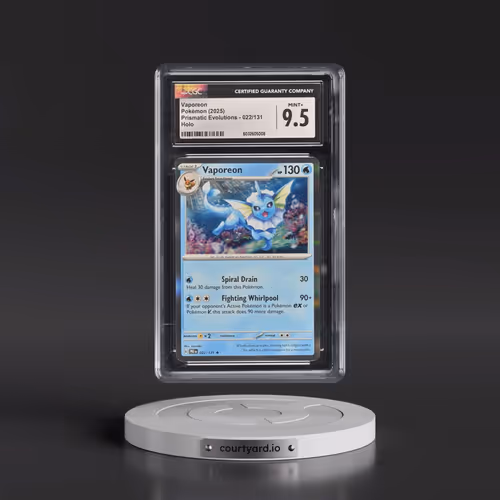 2025 Prismatic Evolutions - PRE EN #022/131 Vaporeon - Holo (CGC 9.5 MINT+)