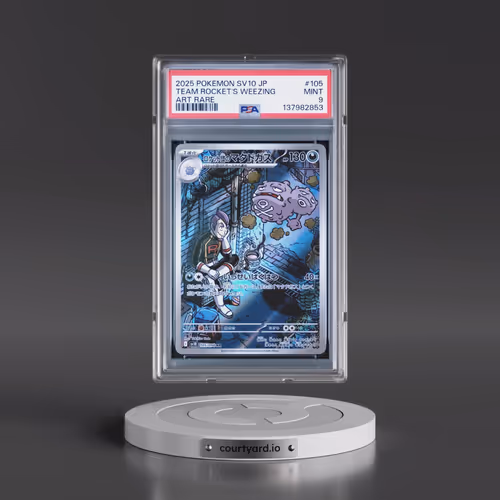 2025 Pokémon SV10-Glory of Team Rocket #105 Team Rocket's Weezing - Art Rare (PSA 9 MINT)
