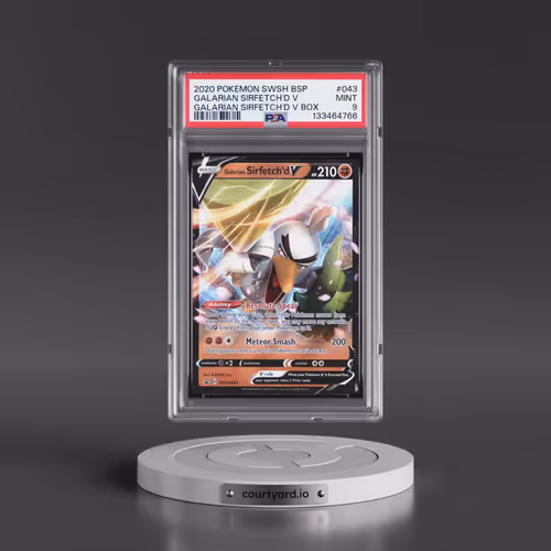 2020 Pokémon Swsh Black Star Promo #043 Galarian Sirfetch'd V - Holo Galarian Sirfetch'd V Box (PSA