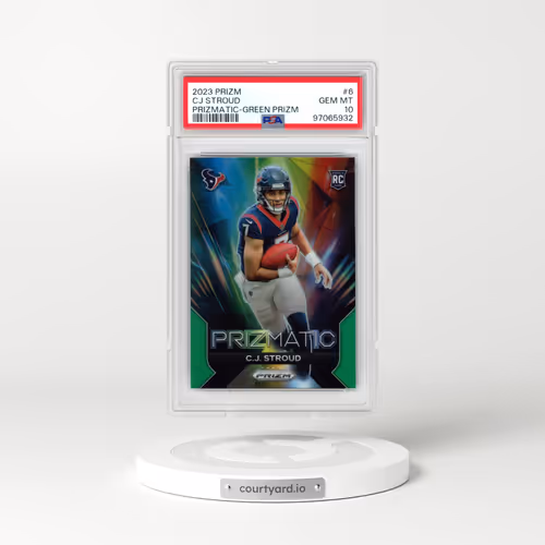 2023 Panini Prizm Prizmatic #6 CJ Stroud - Green Prizm (PSA 10 GEM MINT)