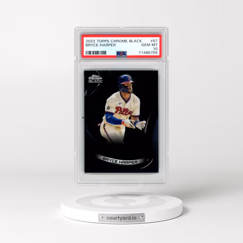 2022 Topps Chrome Black #67 Bryce Harper (PSA 10 GEM MINT)