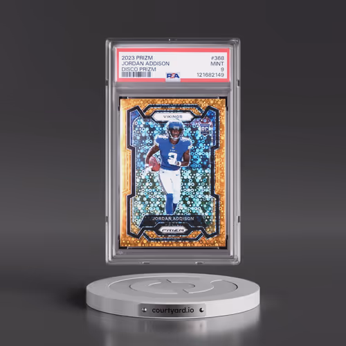 2023 Panini Prizm #368 Jordan Addison - Disco Prizm (PSA 9 MINT)