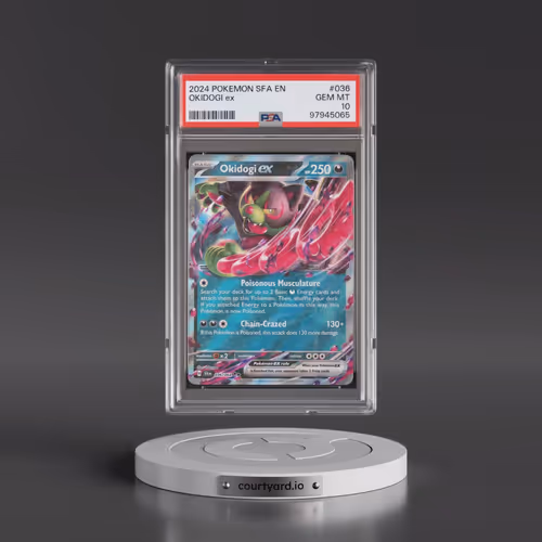 2024 Pokémon Sfa EN-Shrouded Fable #036 Okidogi EX - Holo (PSA 10 GEM MINT)