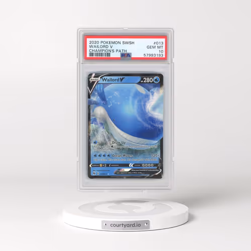 2020 Pokémon Sword & Shield Champion's Path #013 Wailord V - Holo (PSA 10 GEM MINT)