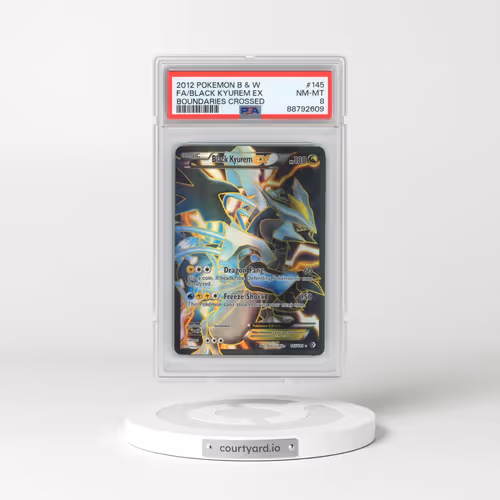 2012 Pokémon Black & White Boundaries Crossed #145 Black Kyurem EX - Holo Full Art (PSA 8 NM-MT)