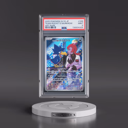 2025 Pokémon SV10-Glory of Team Rocket #106 Team Rocket's Murkrow - Art Rare (PSA 9 MINT)