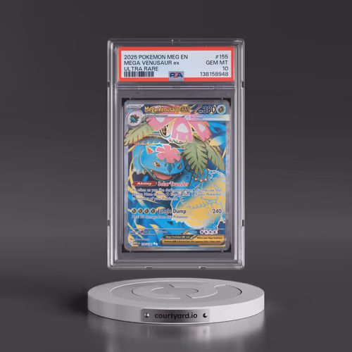 2025 Pokémon Meg EN-Mega Evolution #155 Mega Venusaur EX - Holo Ultra Rare (PSA 10 GEM MINT)