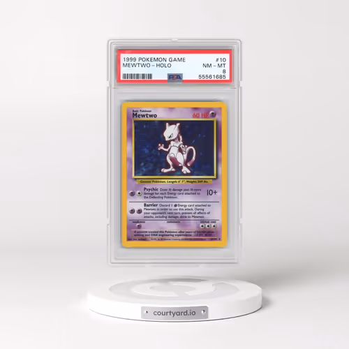 1999 Pokémon Game #10 Mewtwo - Holo (PSA 8 NM-MT)