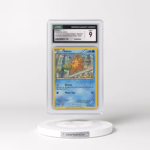 2023 Trading Card Game Classic - CLV, CLC, CLB #004/034 Staryu - Blastoise & Suicune ex Deck - CLB Holo (CGC 9 MINT)