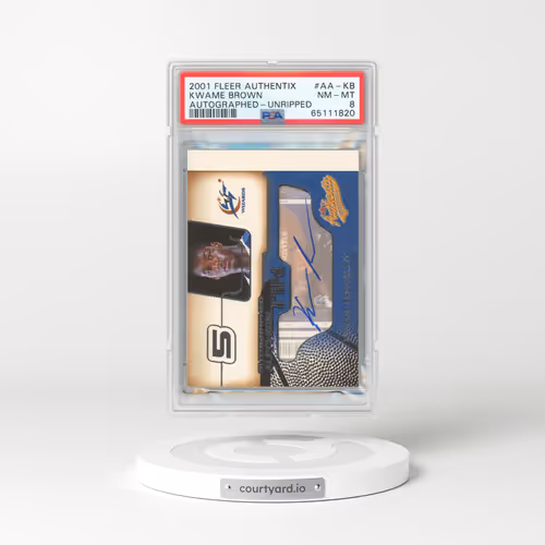 2001 Fleer Authentix Autographed #AA-KB Kwame Brown - Unripped (PSA 8 NM-MT)