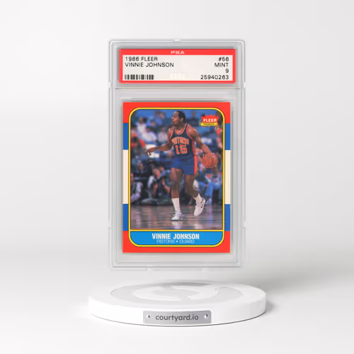 1986 Fleer #56 Vinnie Johnson (PSA 9 MINT)