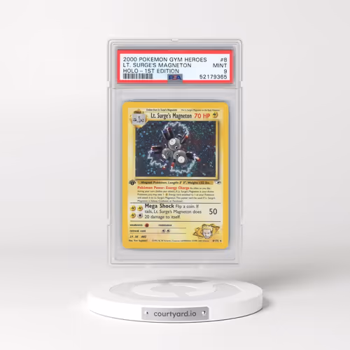 2000 Pokémon Gym Heroes #8 LT. Surge's Magneton - 1st Edition Holo (PSA 9 MINT)