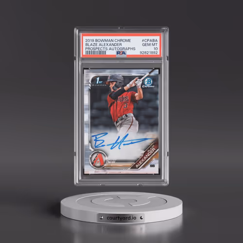 2019 Bowman Chrome Prospects Autographs #CPABA Blaze Alexander (PSA 10 GEM MINT)