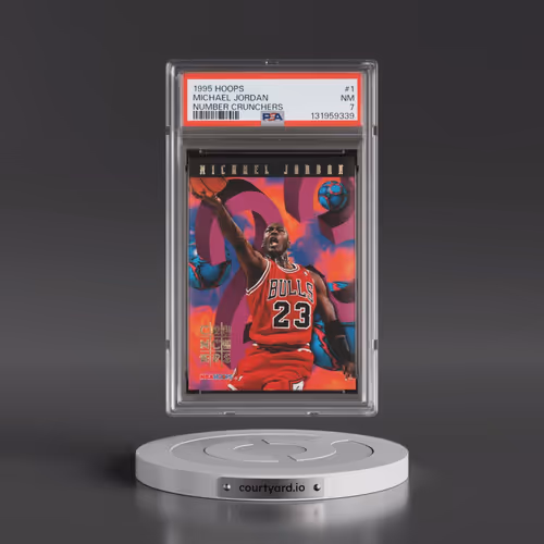 1995 Hoops Number Crunchers #1 Michael Jordan (PSA 7 NM)