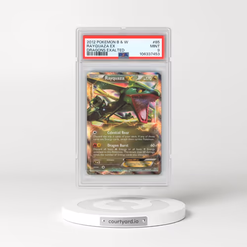 2012 Pokémon Black & White Dragons Exalted #85 Rayquaza EX - Holo (PSA 9 MINT)