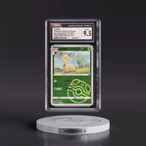 2025 Gem Pack Volume 2 - CBB2C - Simplified #07 10/15 Leafeon - Reverse Holo Master Ball (CGC 9.5 MI