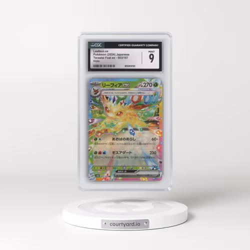 2024 Pokémon Sv8a-Terastal Fest EX #003 Leafeon EX - Holo (CGC 9 MINT)