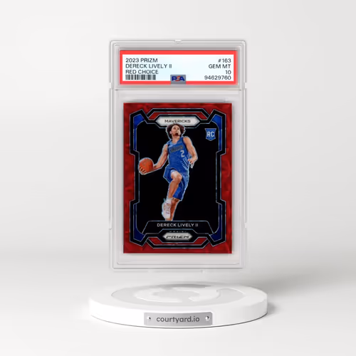2023 Panini Prizm #163 Dereck Lively II - Red Choice (PSA 10 GEM MINT)