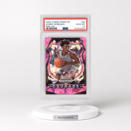 2020 Panini Prizm Draft Picks #82 James Wiseman - Pink Ice (PSA 10 GEM MINT)