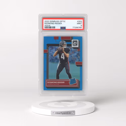2022 Panini Donruss Optic #202 Desmond Ridder - Aqua (PSA 9 MINT)