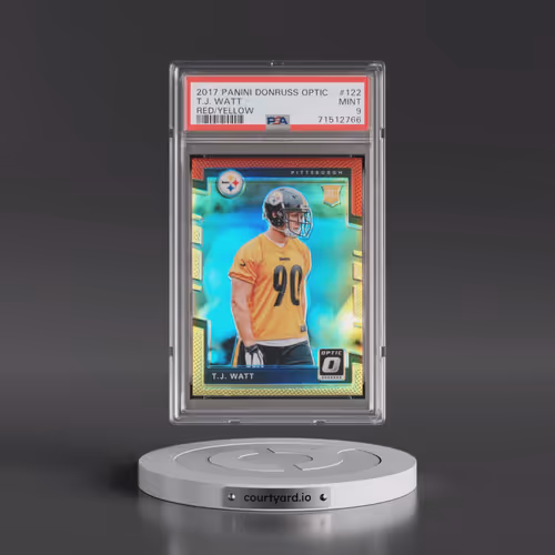 2017 Panini Donruss Optic #122 T.J. Watt - Red/Yellow (PSA 9 MINT)