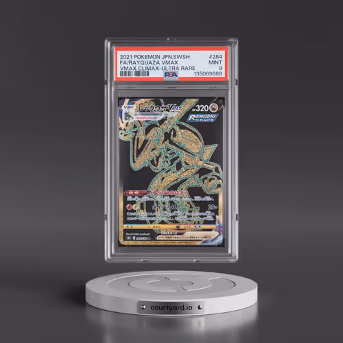 2021 Pokémon Sword & Shield Vmax Climax #284 Rayquaza Vmax - Full Art Ultra Rare (PSA 9 MINT)
