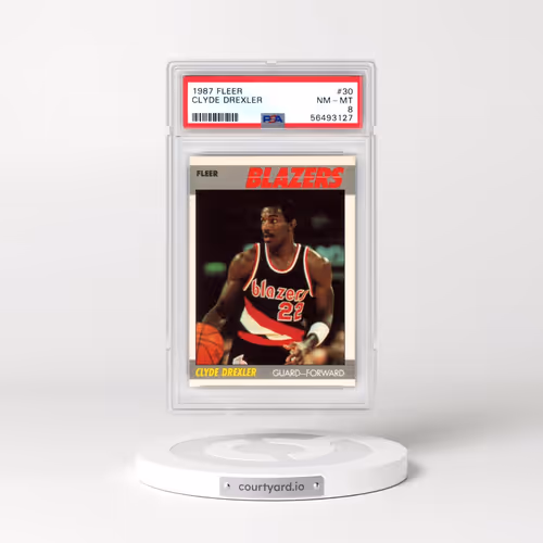 1987 Fleer #30 Clyde Drexler (PSA 8 NM-MT)