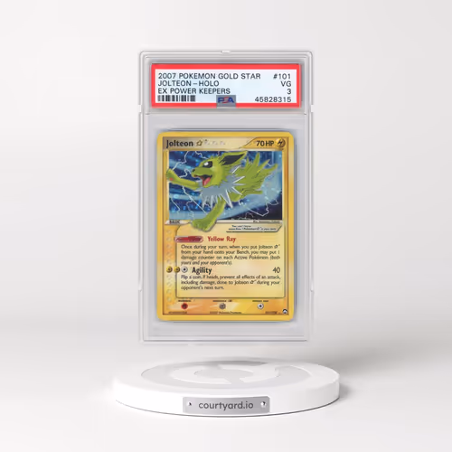 2007 Pokémon EX Power Keepers #101 Jolteon - Holo Gold Star (PSA 3 VG)